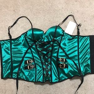 Green corset top